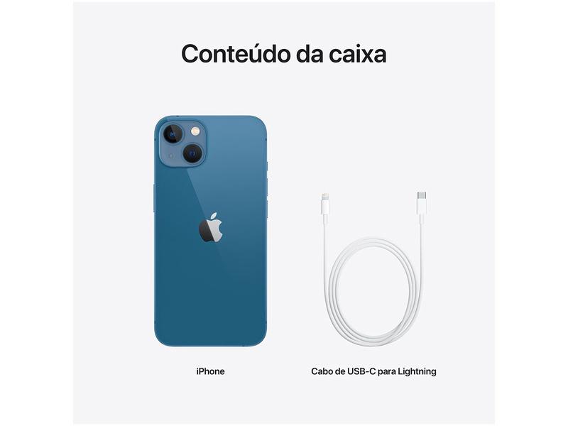 Apple iPhone 13 256GB Azul Tela 6,1” 12MP iO - iPhone 13